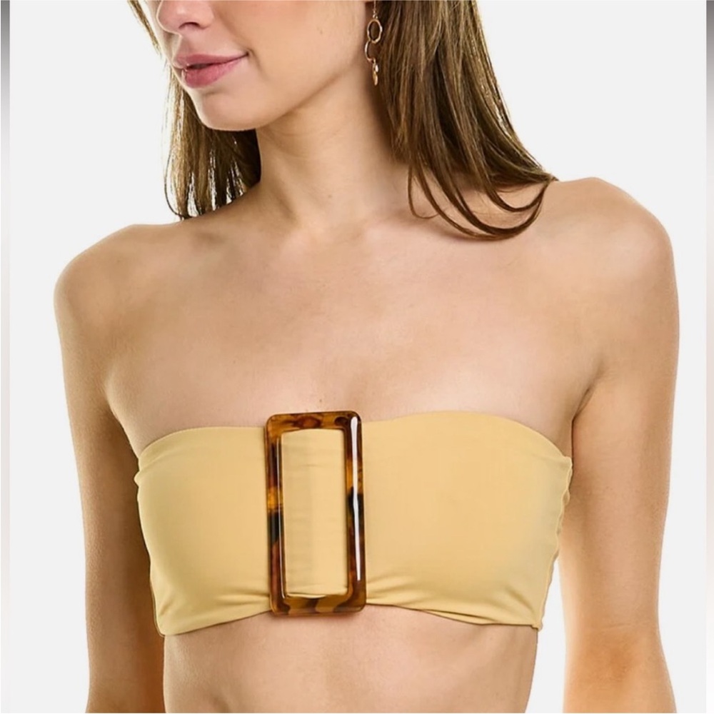 BRAND NEW WEWOREWHAT Buckle Bandeau Bikini Top